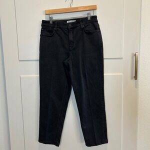 Tommy Bahama Leila Black Mid Rise Slim Boyfriend Jeans Black Wash Size 6 29"